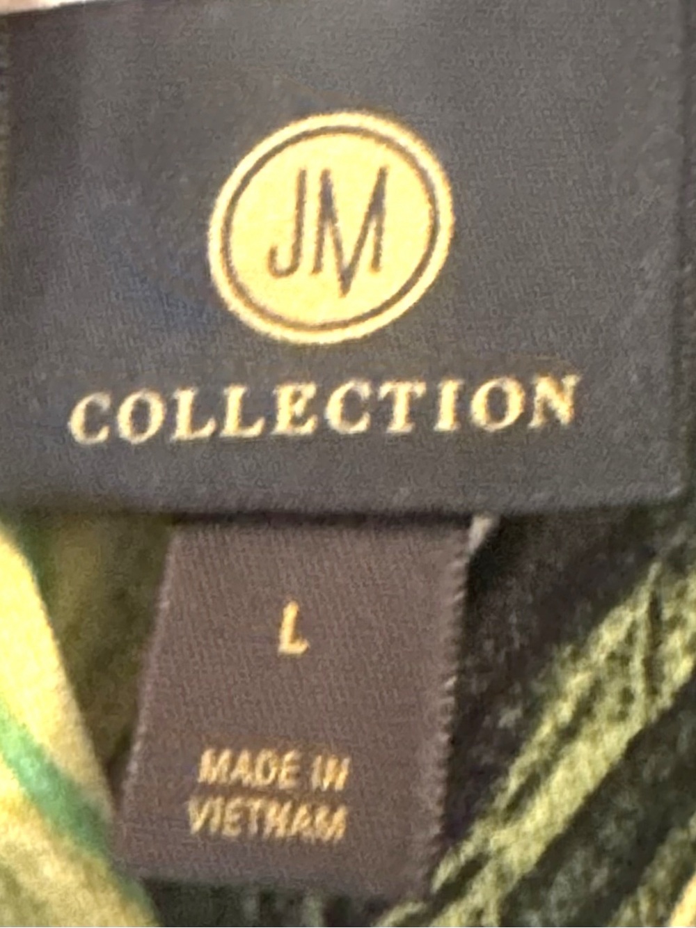 JM Collection Women's Blue Yellow Floral Sheer Long Sleeve Blouse Size Large - Picture 5 of 7